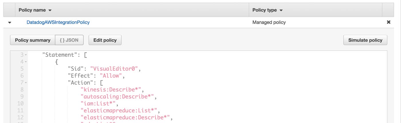 Ensure that the AWS role for Datadog has the proper permissions to gather EMR metrics Ensure that the AWS role for Datadog has the proper permissions to gather EMR metrics