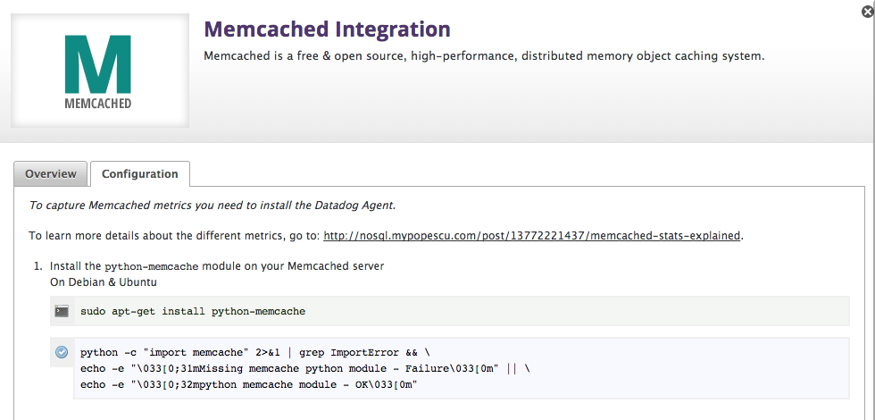 memcached monitoring