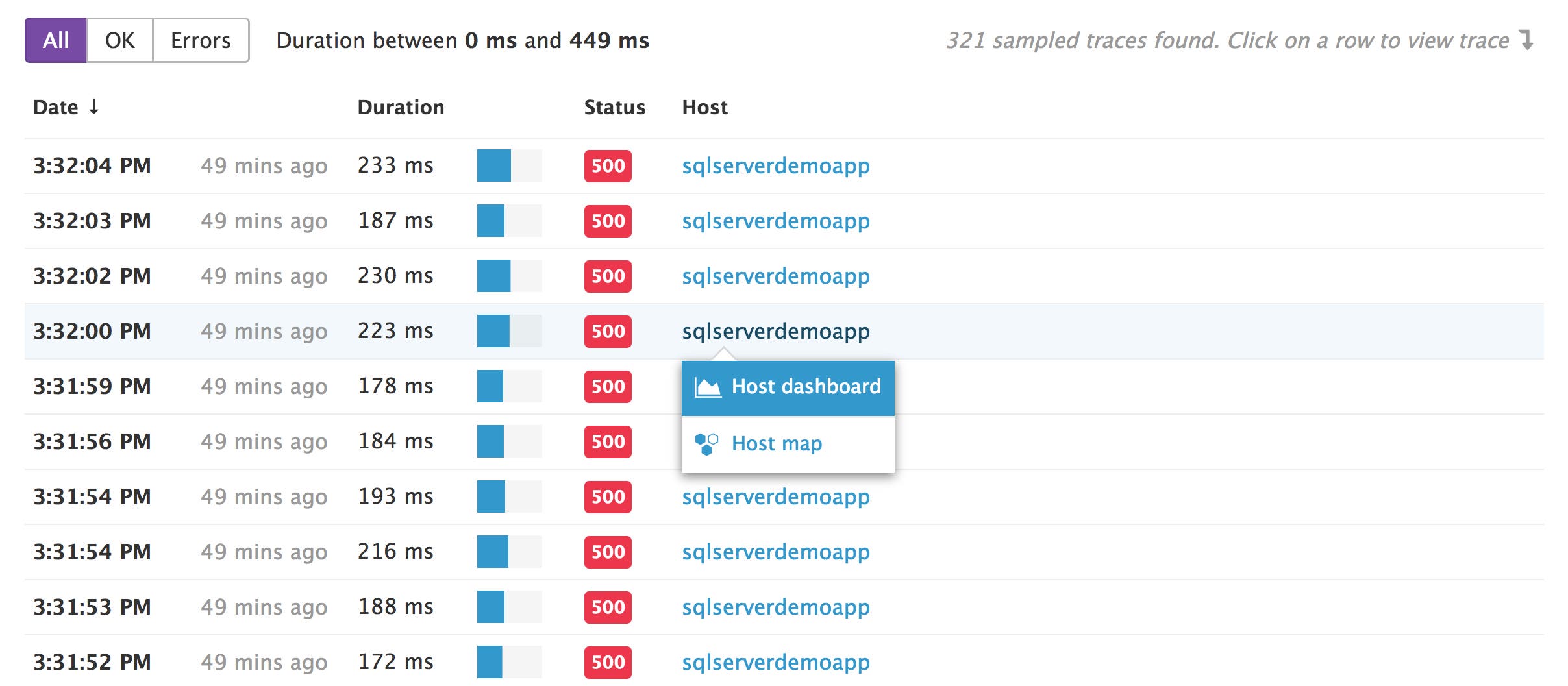 Monitor SQL Server performance with Datadog: A link to a host dashboard Monitor SQL Server performance with Datadog: A link to a host dashboard