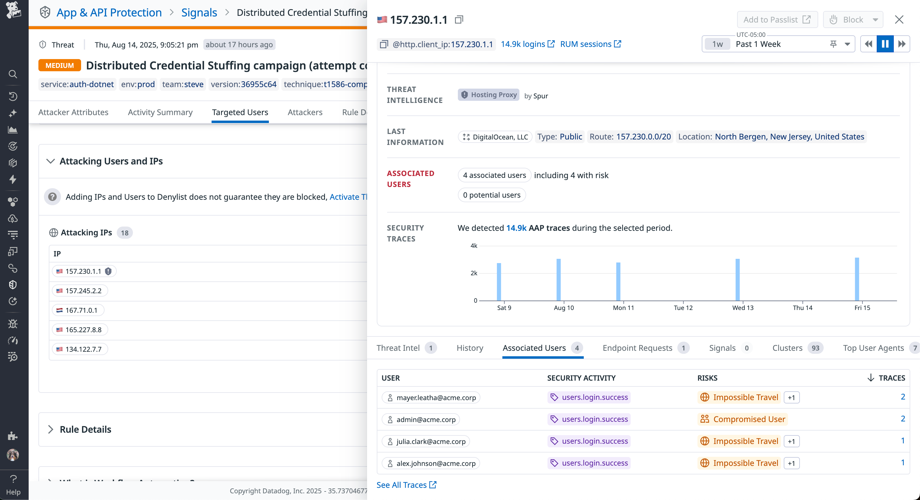 Datadog App and API Protection signal