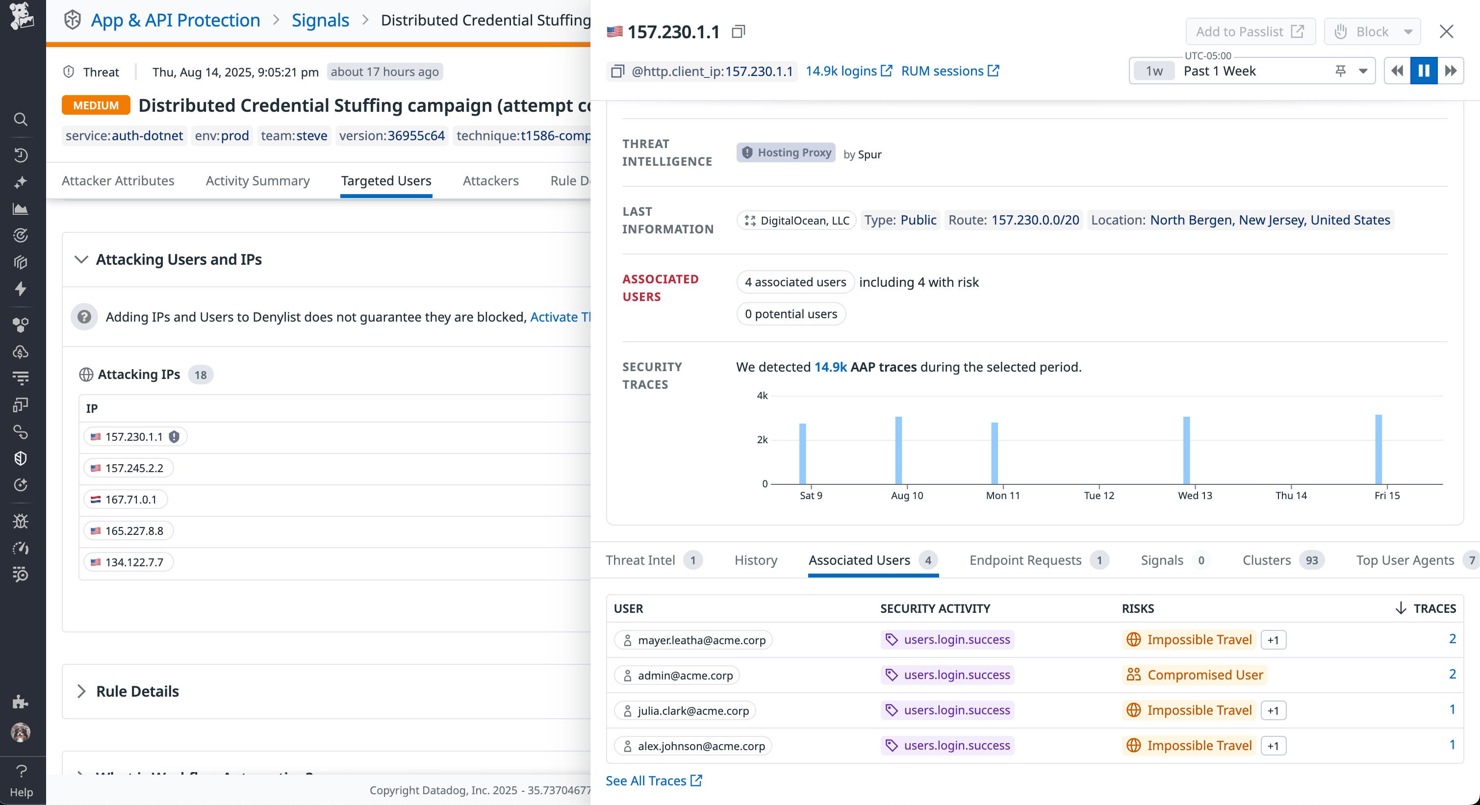 Datadog App and API Protection signal Datadog App and API Protection signal