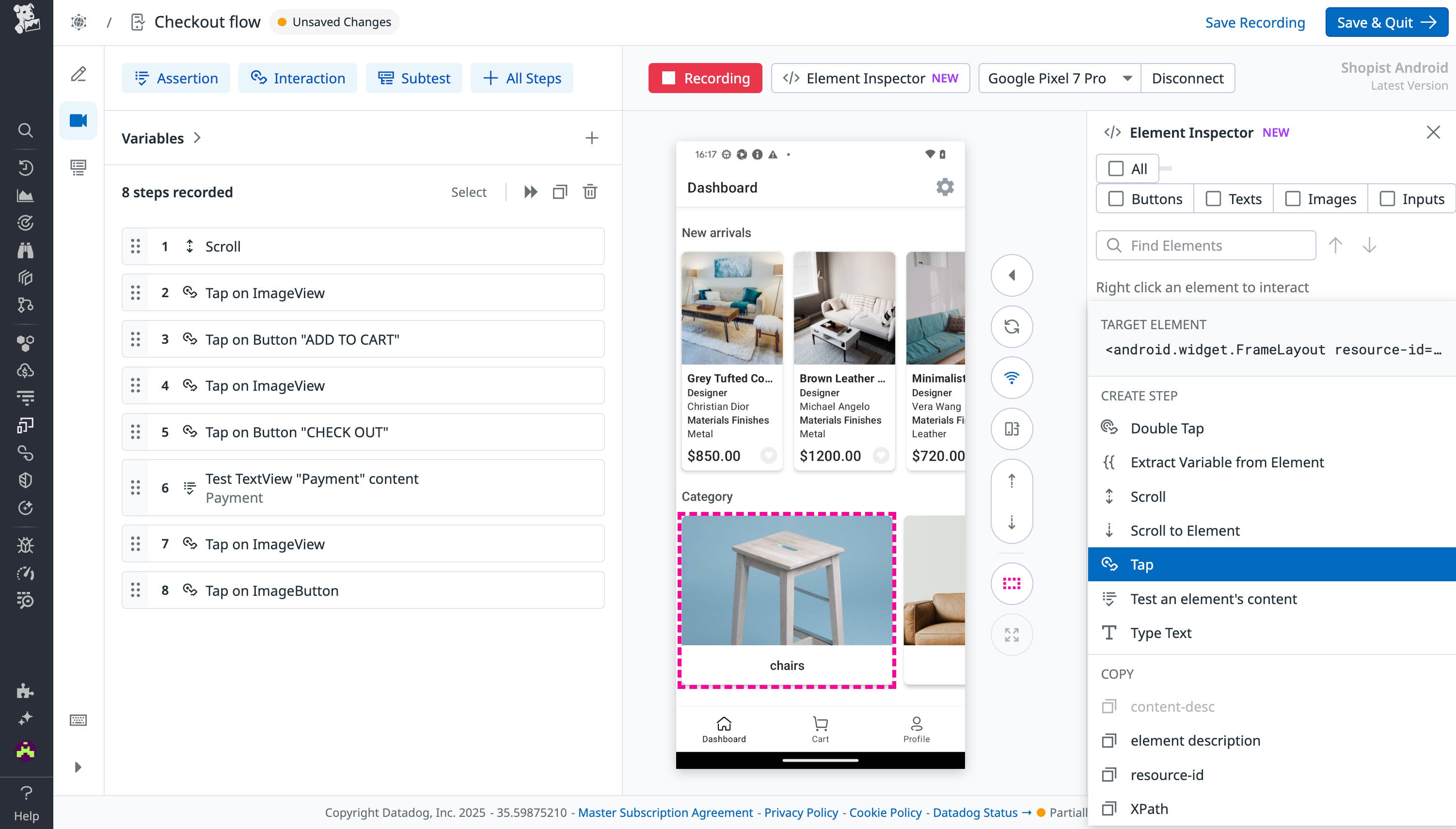 Mobile app testing Element Inspector in Synthetic Monitoring Mobile app testing Element Inspector in Synthetic Monitoring