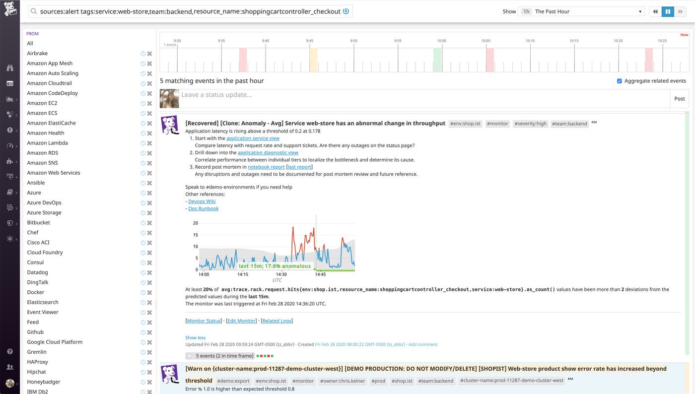 search your datadog event stream by using tags. search your datadog event stream by using tags.