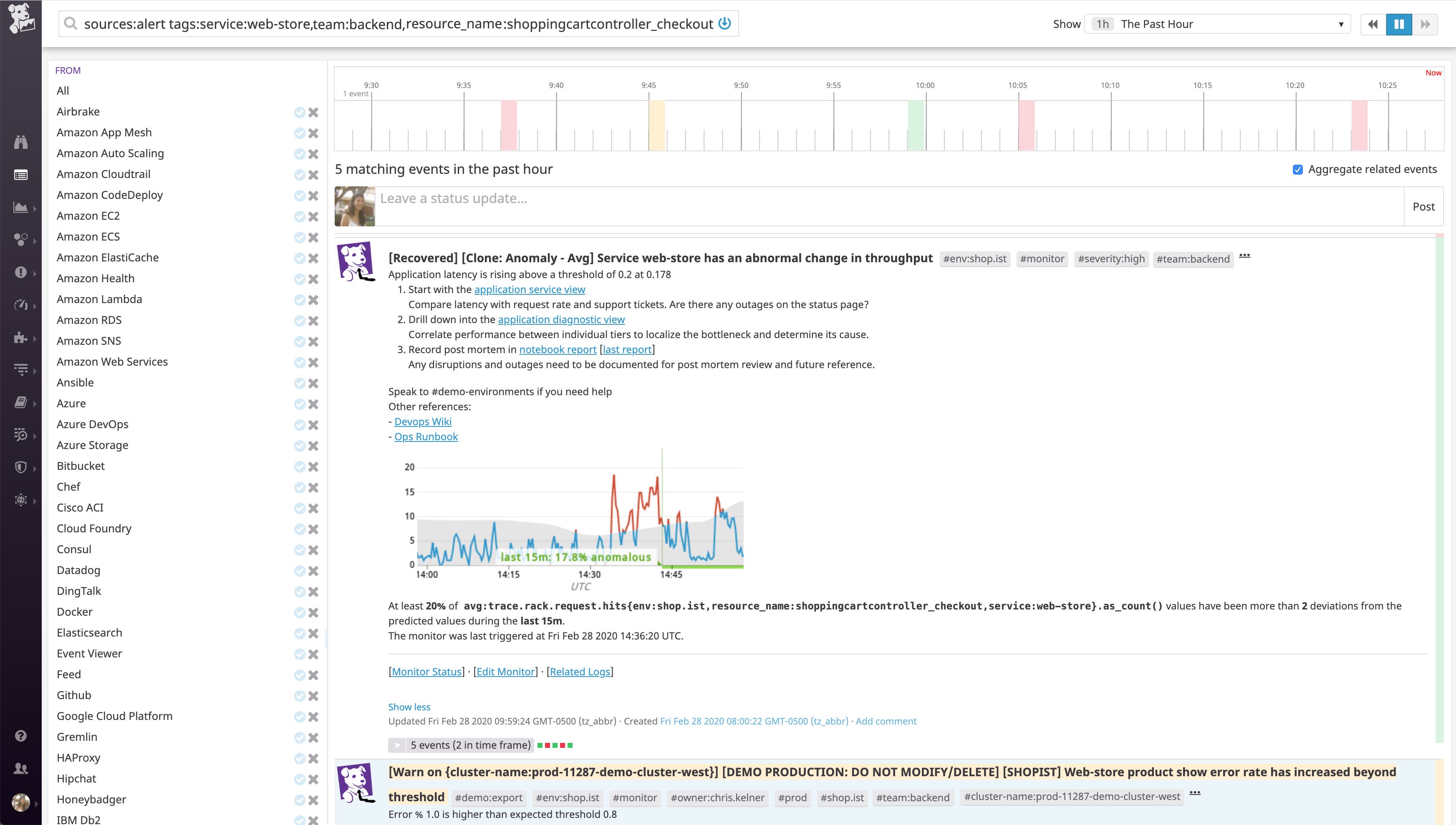 search your datadog event stream by using tags. search your datadog event stream by using tags.