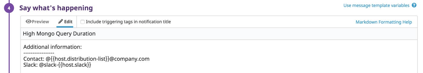 Automatically populate alerts with contact information through tags Automatically populate alerts with contact information through tags