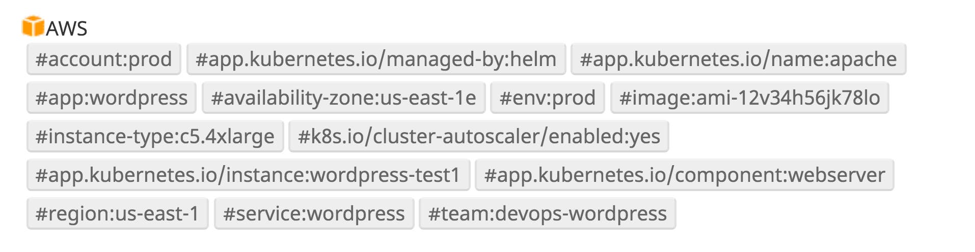 AWS tags ingested by Datadog AWS tags ingested by Datadog