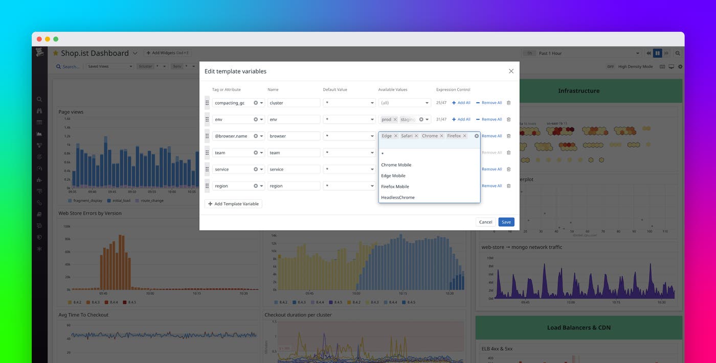 Filter dashboards faster with template variable available values Filter dashboards faster with template variable available values