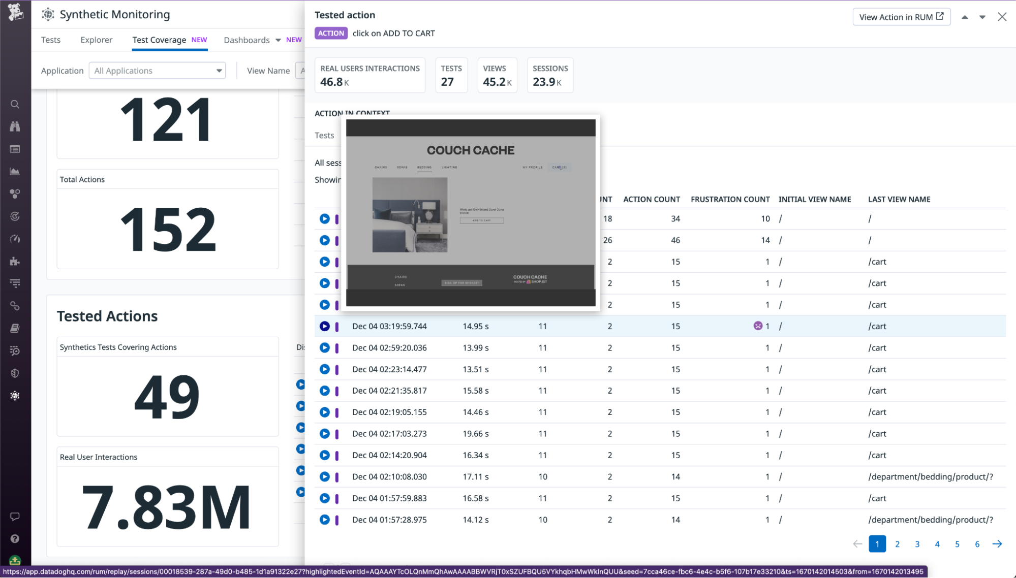 Pivot directly from an untested action to a live reproduction of the workflow.