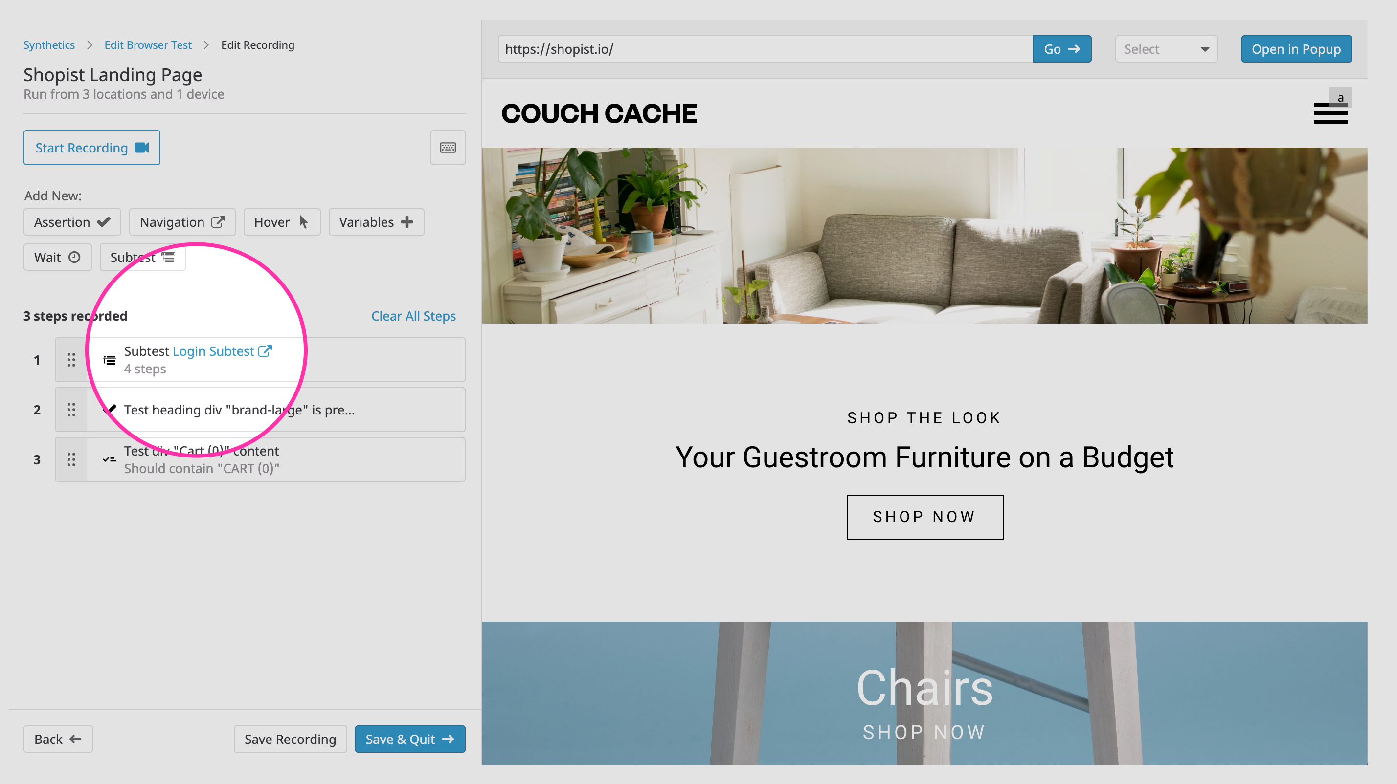 Use subtests to stay DRY