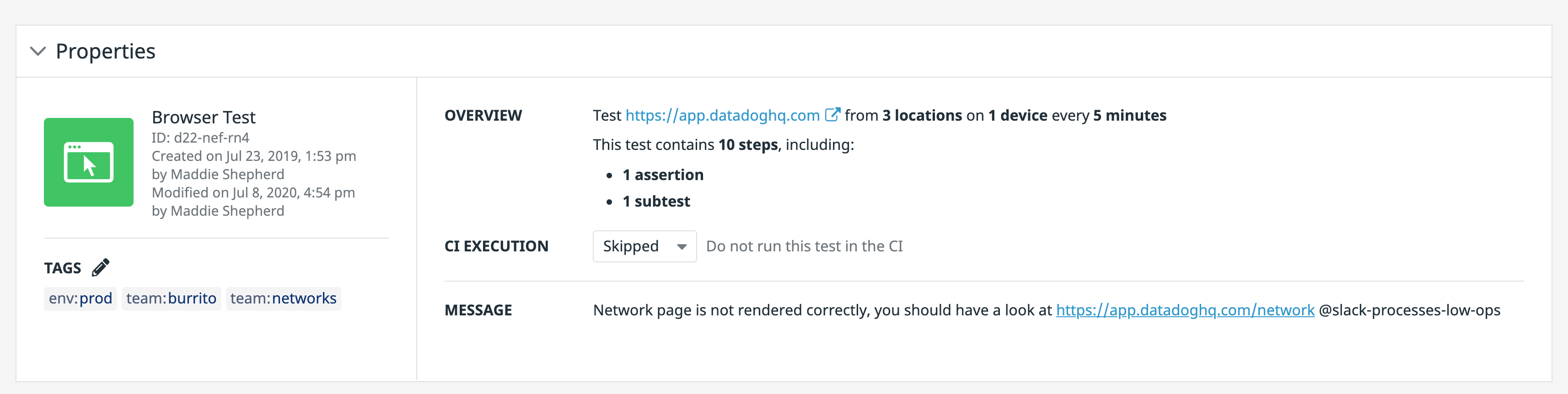 Add CI execution rules for your tests