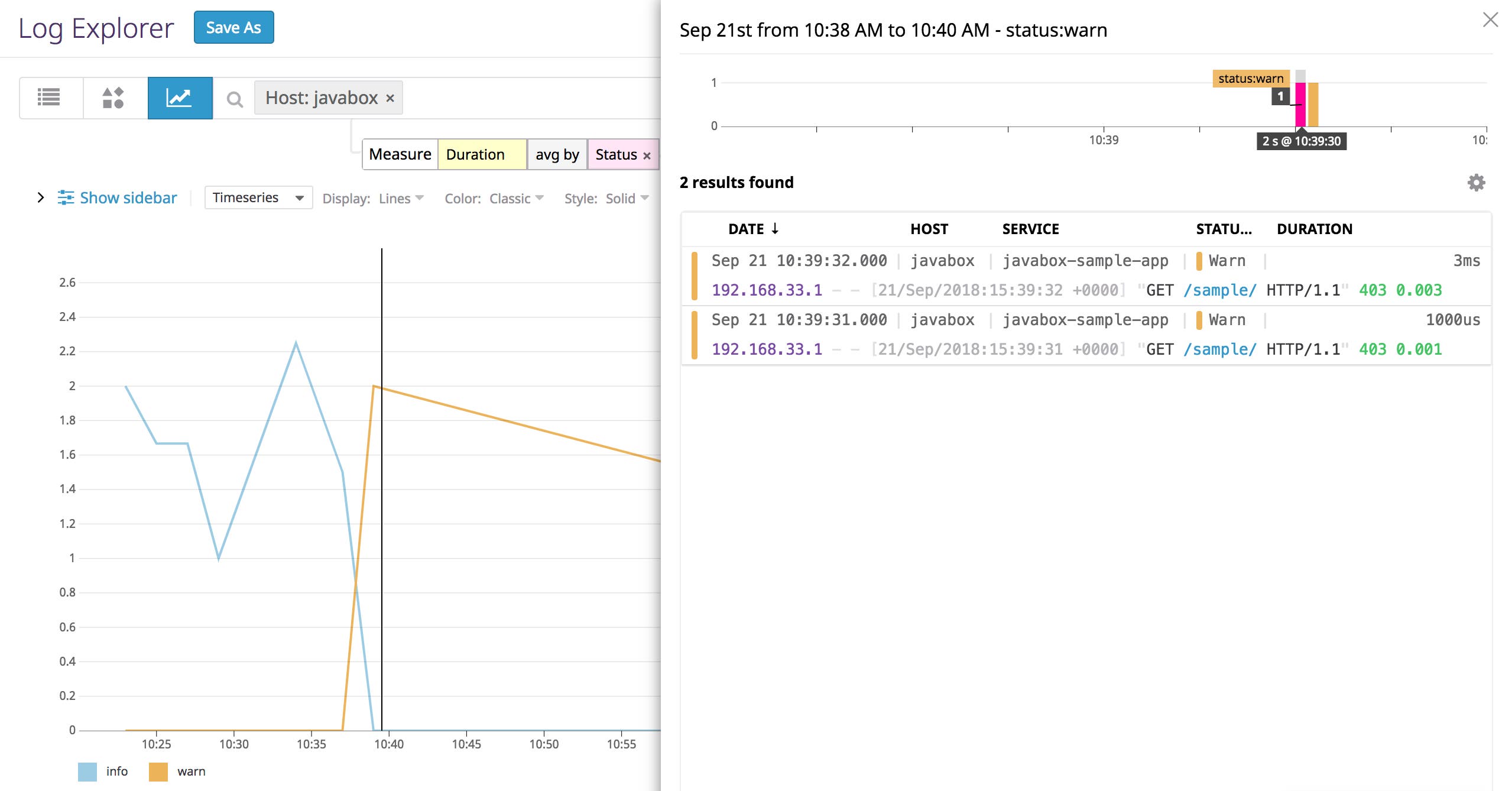 Analyzing warning logs and spikes in processing time for Tomcat metrics Analyzing warning logs and spikes in processing time for Tomcat metrics
