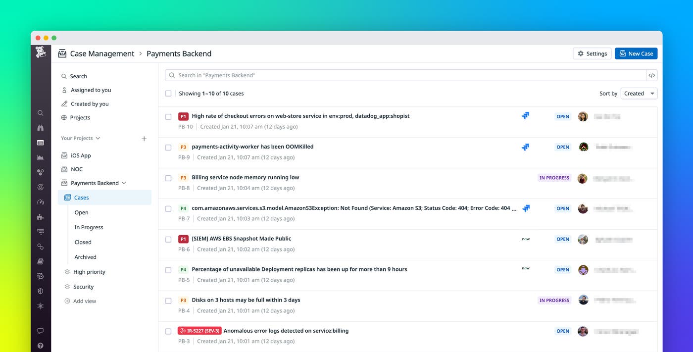Centralize, triage, and track tickets with Datadog Case Management Centralize, triage, and track tickets with Datadog Case Management
