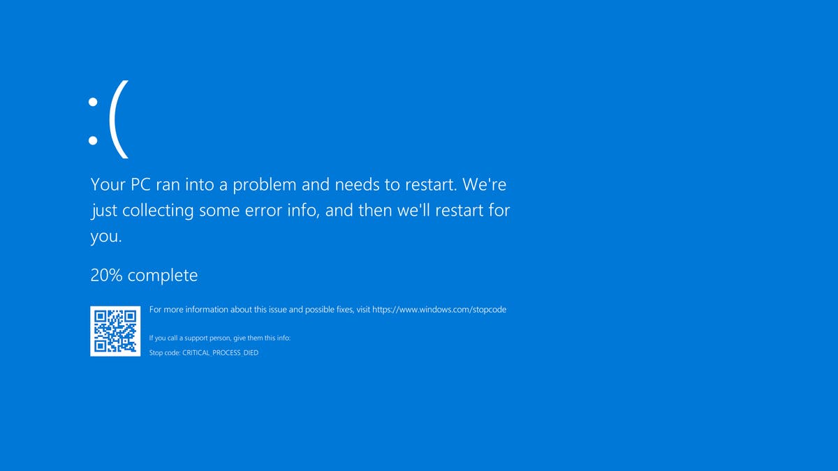 The Windows Blue Screen of Death. The Windows Blue Screen of Death.