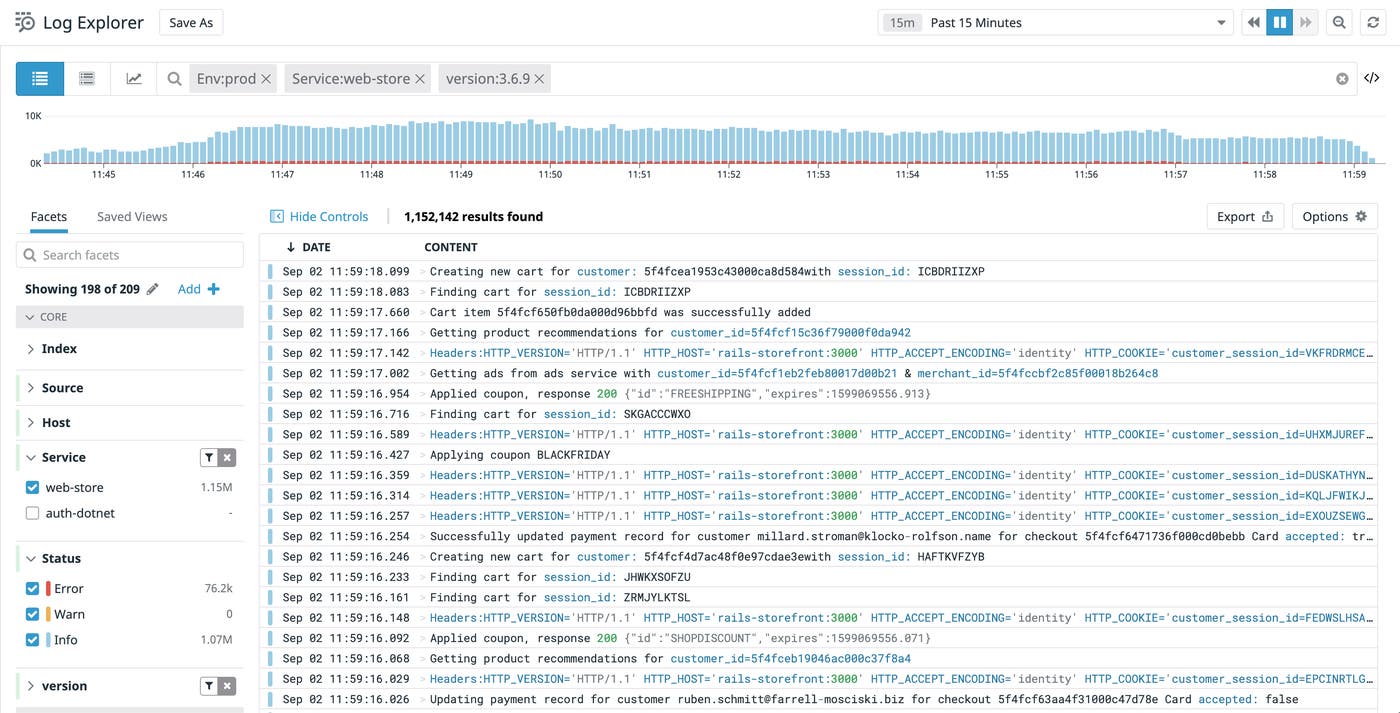 View logs from a specific code release View logs from a specific code release