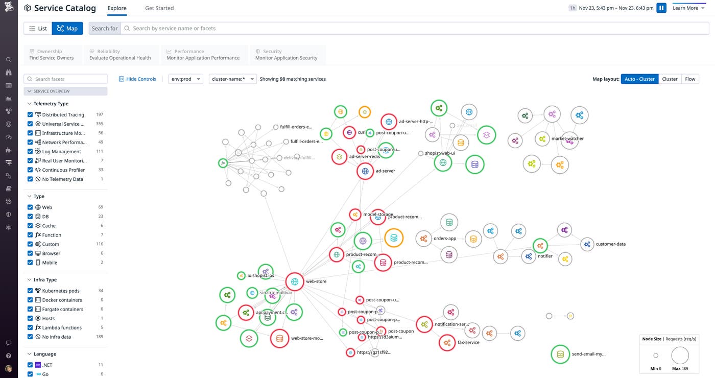 Universal Service Monitoring enables you to get visibility into all of your services via the Service Map. Universal Service Monitoring enables you to get visibility into all of your services via the Service Map.