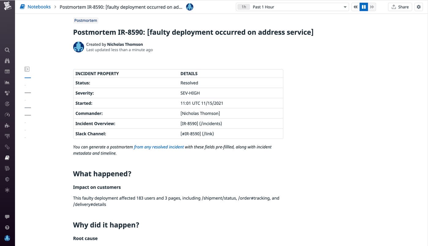 Streamline writing postmortems Streamline writing postmortems
