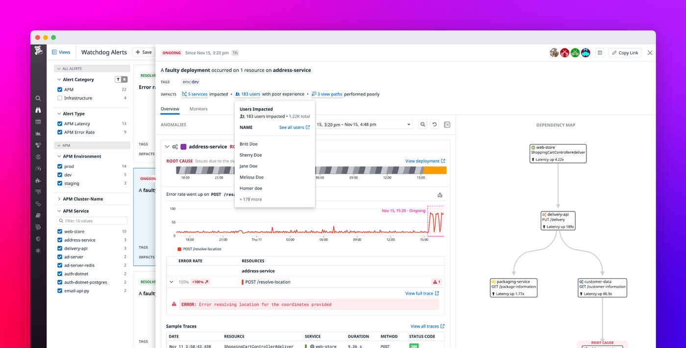 Understand the scope of user impact with Watchdog Impact Analysis Understand the scope of user impact with Watchdog Impact Analysis