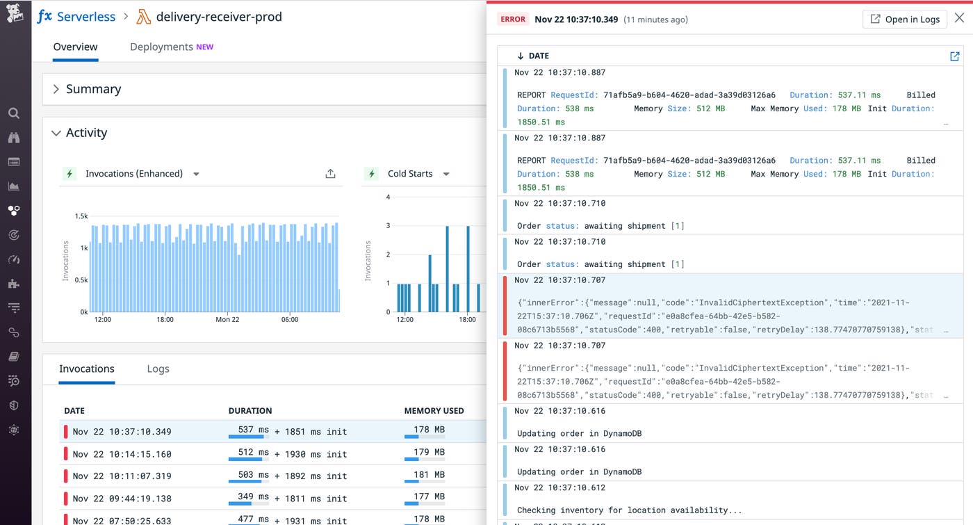 Centralize your serverless logs with Datadog Centralize your serverless logs with Datadog