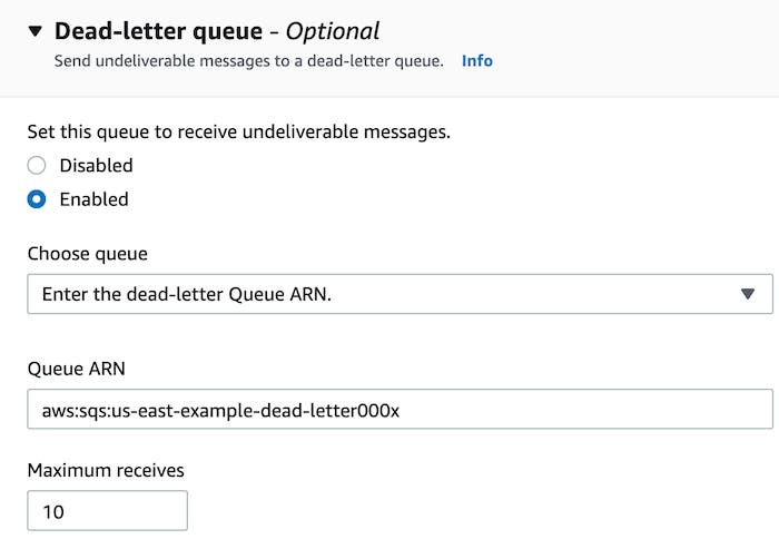 Dead-letter queues help you track failed invocations that you can later execute when issues are resolved. Dead-letter queues help you track failed invocations that you can later execute when issues are resolved.