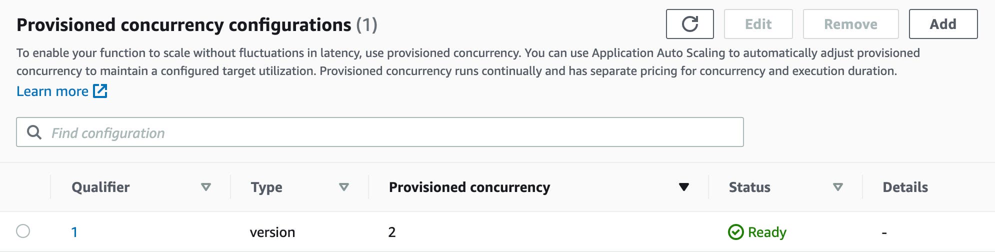 Provisioned concurrency is a configurable AWS feature that helps keep Lambda function initialized and ready to execute quickly. Provisioned concurrency is a configurable AWS feature that helps keep Lambda function initialized and ready to execute quickly.