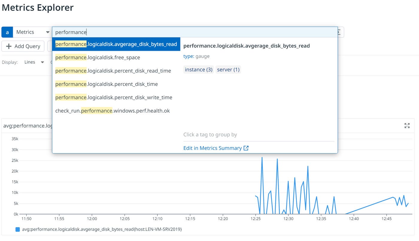 Monitor Windows Performance Counters in the Datadog Metrics Explorer Monitor Windows Performance Counters in the Datadog Metrics Explorer