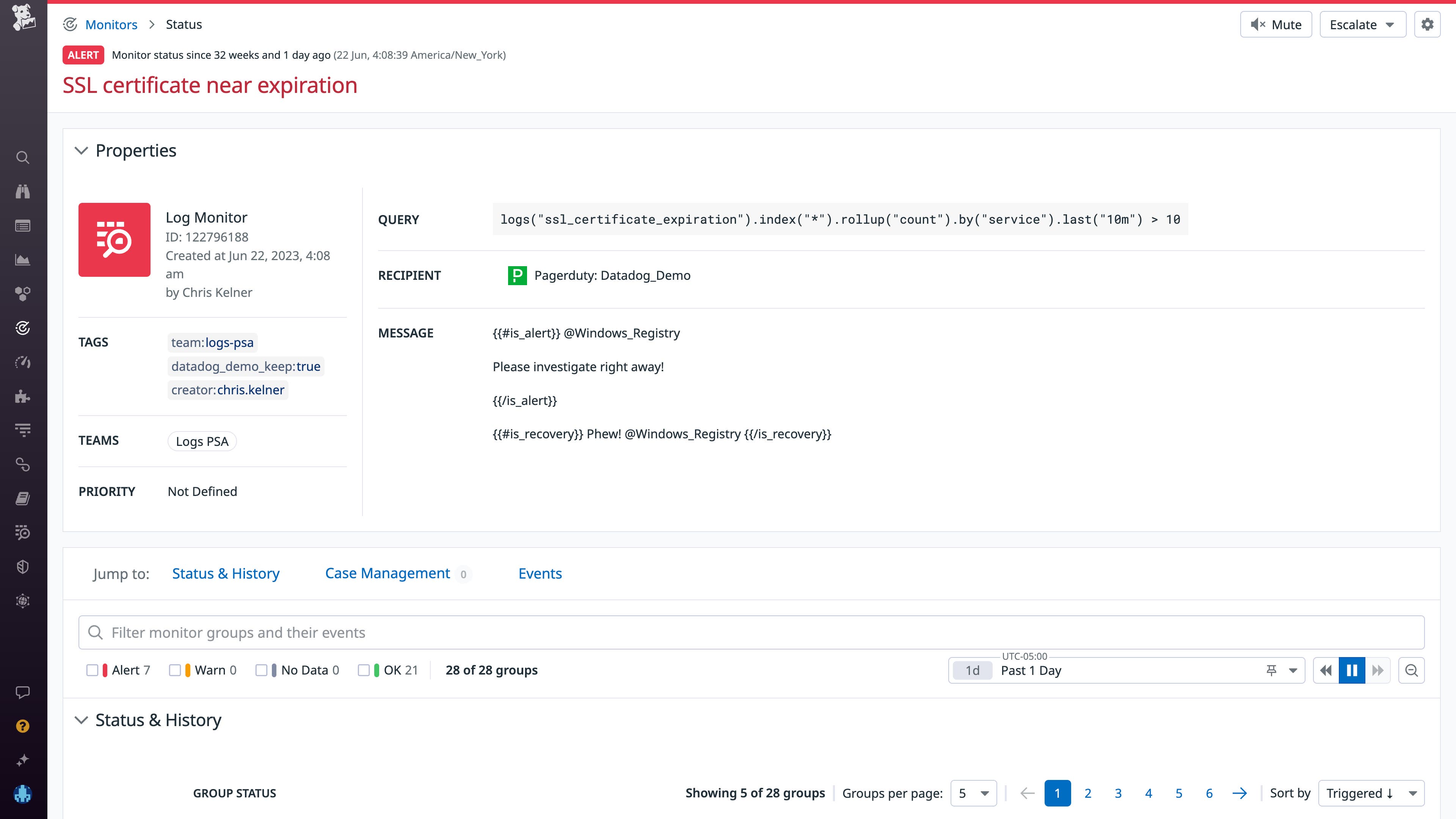 Create Datadog monitors on Windows Registry events Create Datadog monitors on Windows Registry events