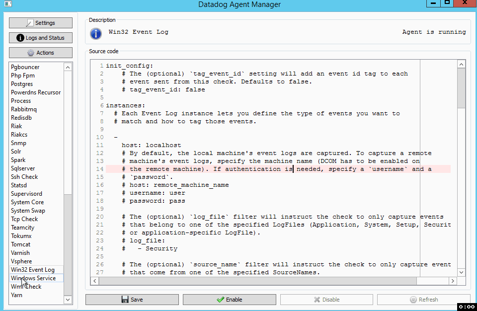 Enable the integrations in the Agent