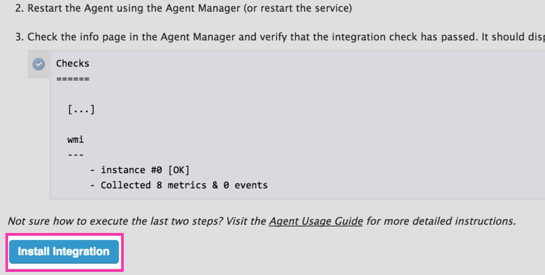 Enable the integrations Enable the integrations