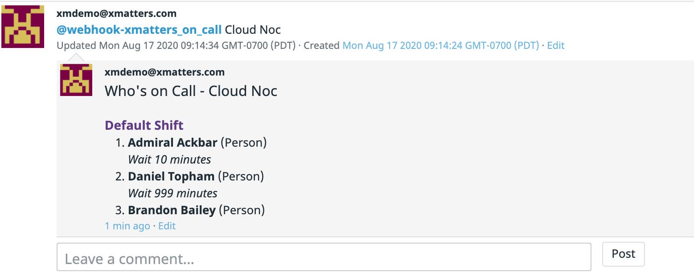 On-call webhook inside Datadog On-call webhook inside Datadog