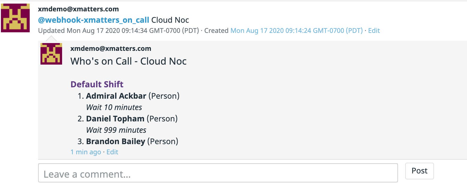 On-call webhook inside Datadog On-call webhook inside Datadog